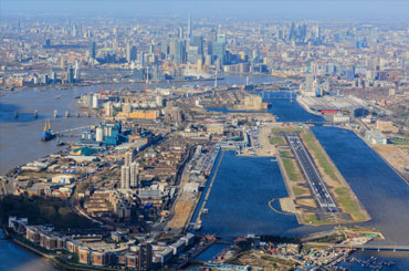 An aerial view of London