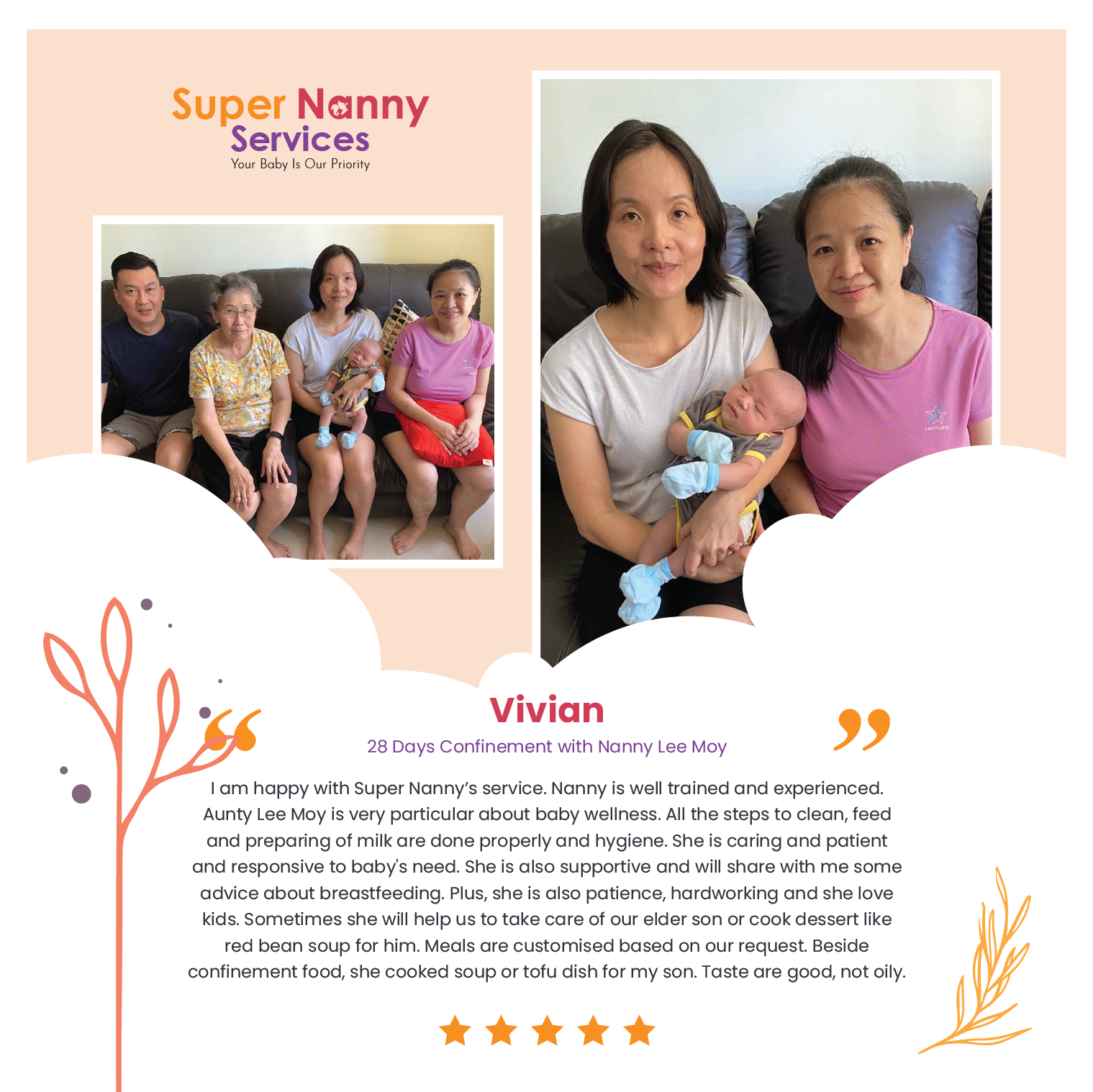 Vivian's Testimonial on the Super Nanny Service