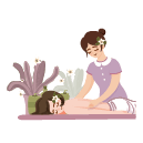 The picture showing pre-natal massage