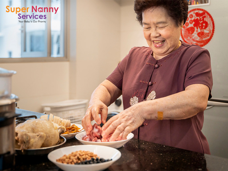 Image of a Nanny in the kitchen 