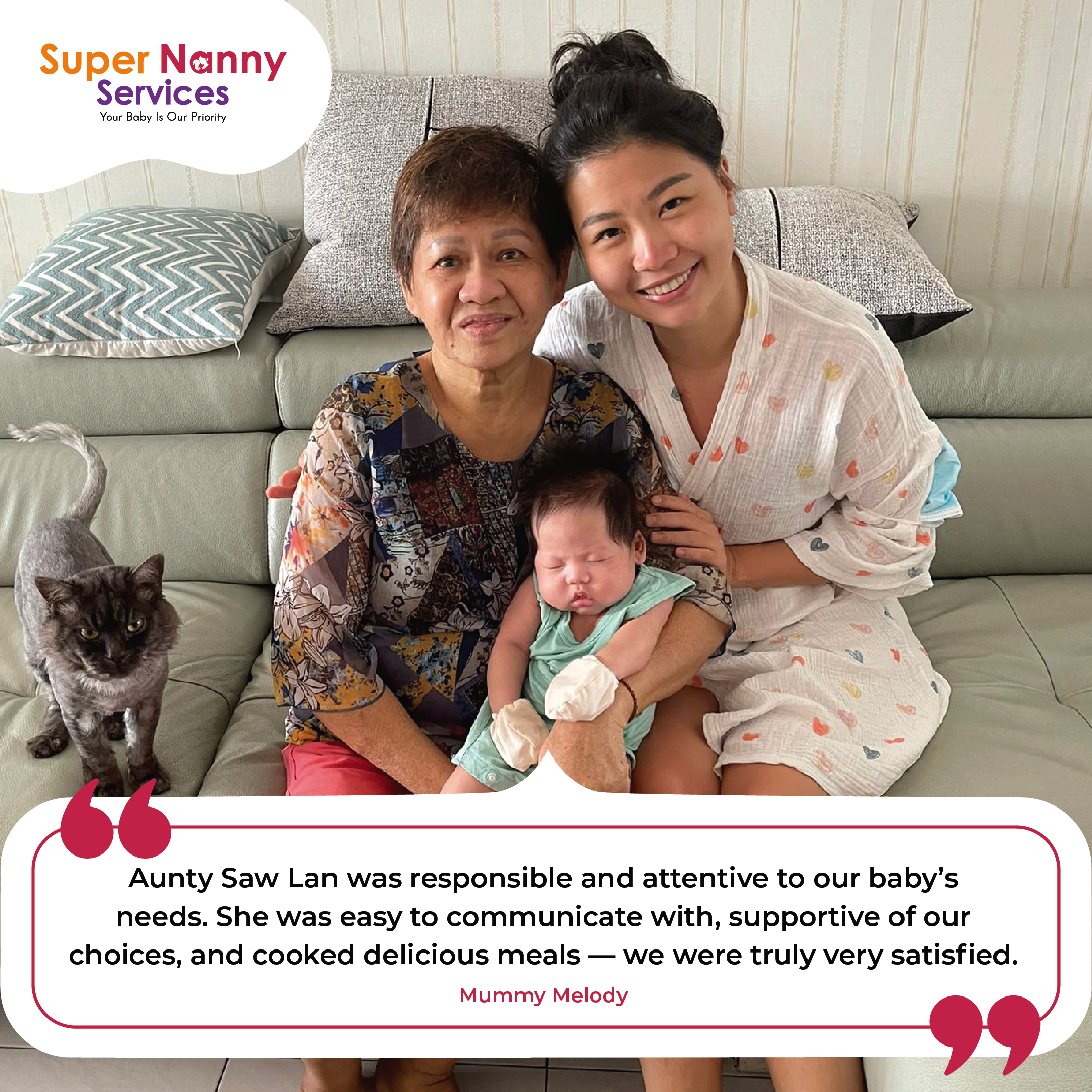 Stay in Nanny Saw Lan with Mummy Melody